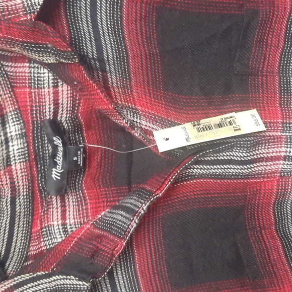Madewell Plaid/Flannel T-Shirt Dress or Tunic (w/pockets!!) - Picture 5 of 5